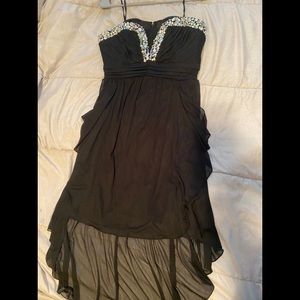 Strapless, High-Low Prom Dress